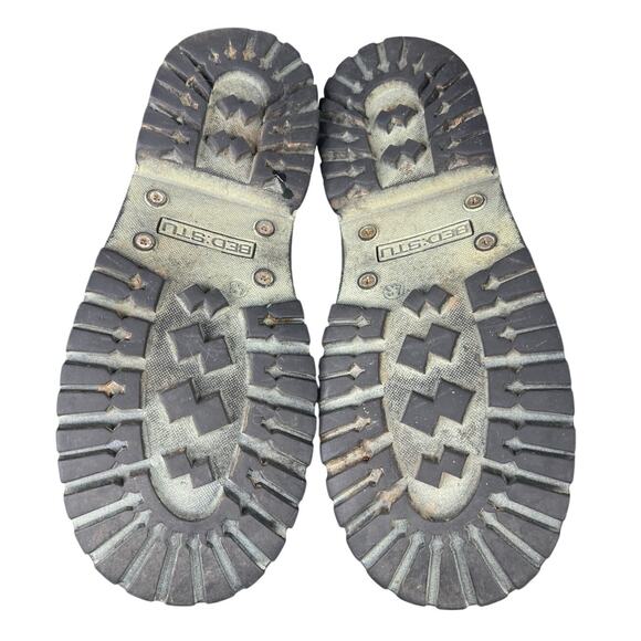 Vintage Buckle Men’s Next Step Chunky Lug Sole Black Leather Oxfords Size US 10 - Picture 9 of 10